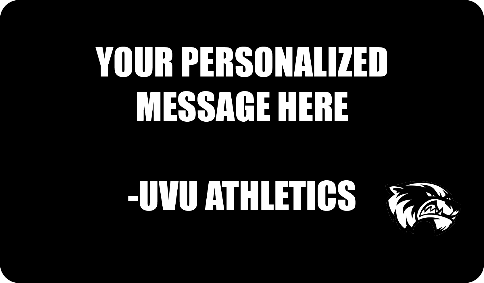 UVU Athletics Wall Sign Personalized Adhesive Plaque